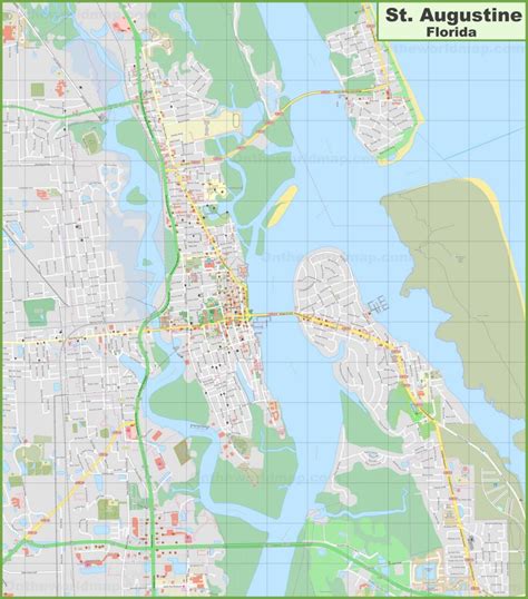 Map of Saint Augustine, Florida